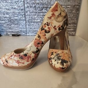 Christian Siriano floral heels